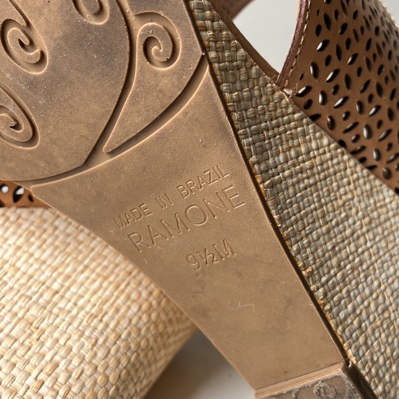 Brighton Leather Wedge Heels Size 9.5 - Picture 8 of 8